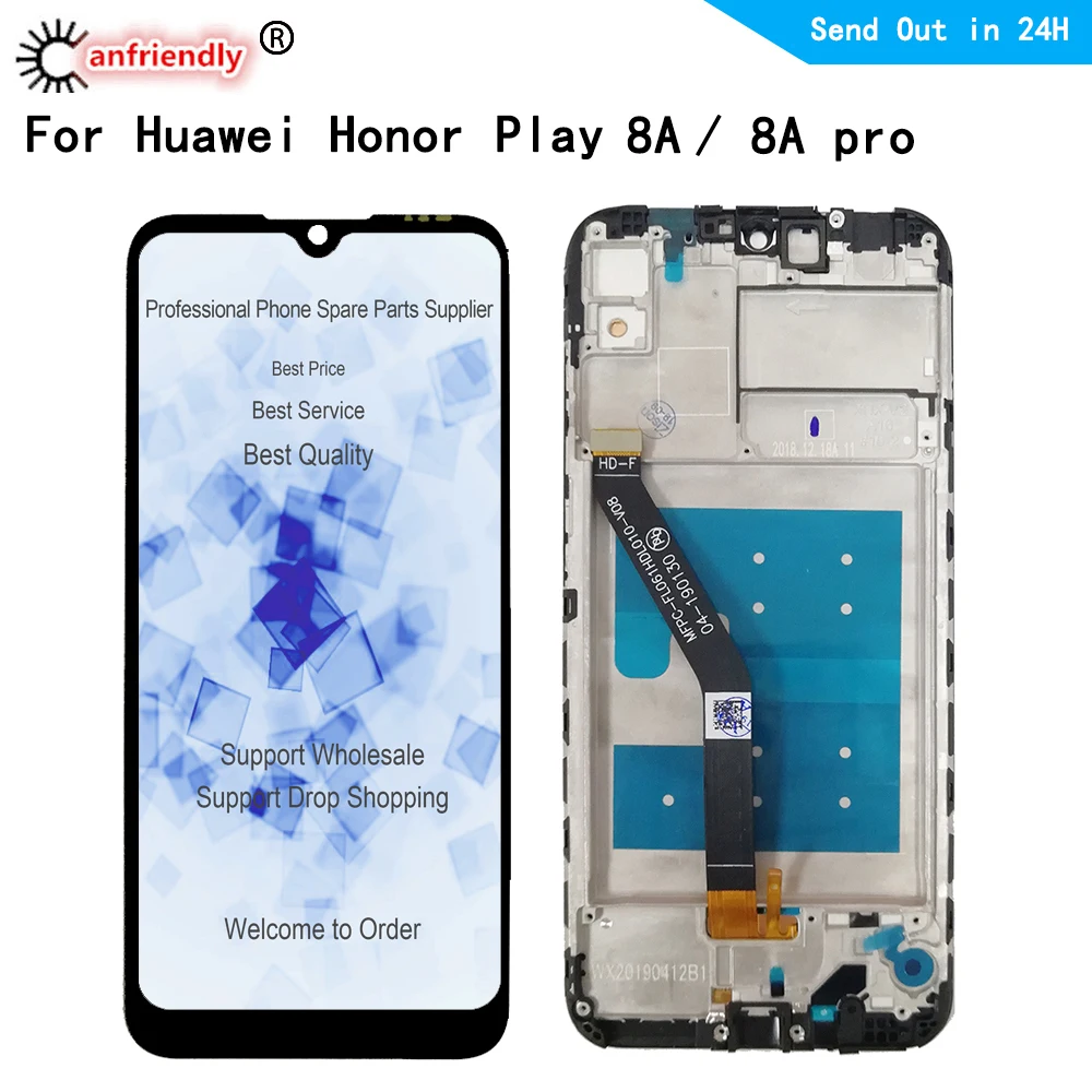 

6.09'' LCD For Huawei honor 8A pro play 8A JAT-L09 L29 AL00 TL00 LCD Display Touch panel Screen Digitizer with frame Assembly