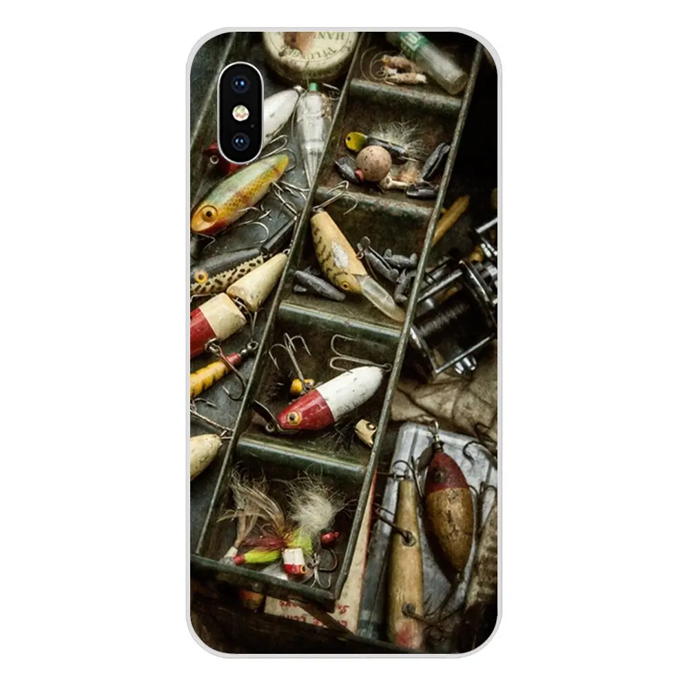 Коробка для рыболовных снастей с южно синими рыбами и озером Xiaomi Redmi Note 2 3 3S 4 4A 4X 5 5A