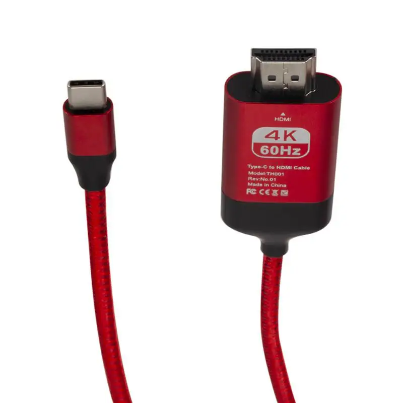 Кабель Type C к HDMI-compatibl HDTV AV ТВ кабель адаптер для Samsung Galaxy S9 S10 Note 9 MacBook алюминиевый