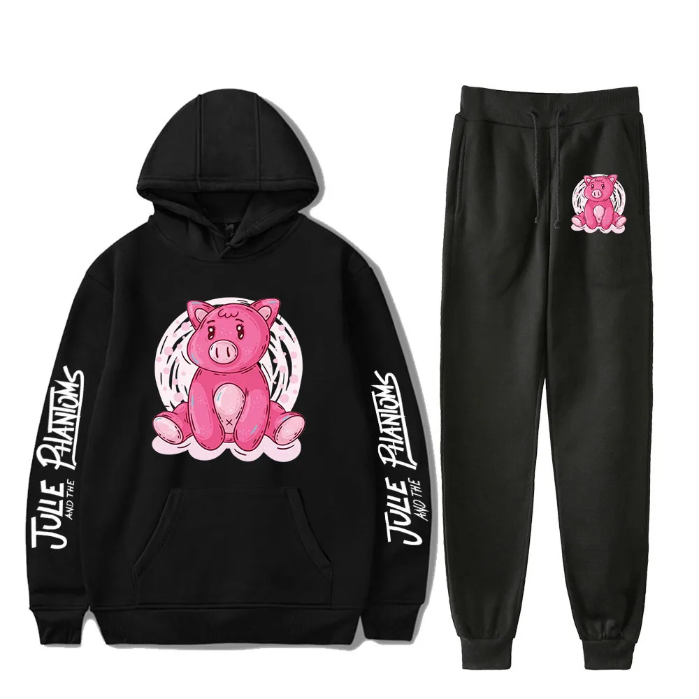 

Julie and The Phantoms Tracksuit Men 2 Pieces Sets Pullover Hooded Sweatshirt+Sweatpants Sportwear Suit Sunset Curve Clothes