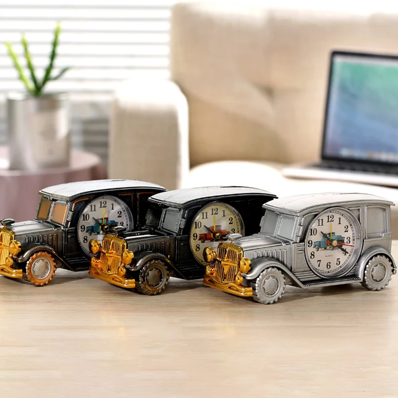 Новая Винтажная модель автомобиля snooze Будильник-проектор цветной дисплей с