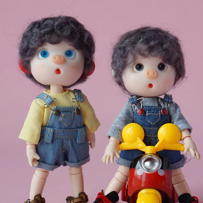 Ob11 детская одежда 1/12 bjd Кукла красивый узел Свинья с универсальным длинным