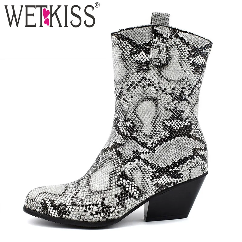 Женские ботильоны из змеиной кожи на высоком каблуке размеры 34-48 | Обувь