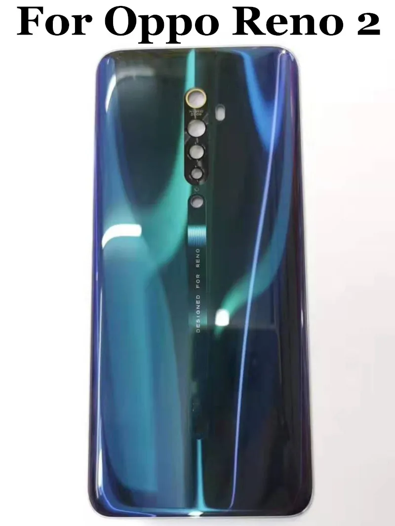 100% оригинальная задняя крышка для OPPO Reno 2 стеклянная батарейного отсека Чехол