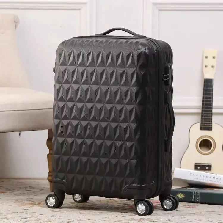 Black 20''carry on багаж кабина чемодан с колесиками Женская тележка чехол прокатный багаж 28 дюймов Большая Сумка Мода hardside багаж для девочек - Цвет: Black