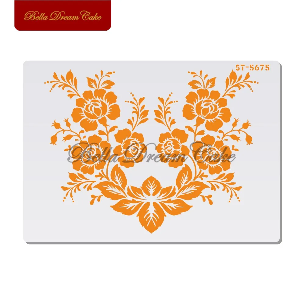 Penoy Цветочные трафареты для рисования торта трафарет скрапбукинга &quotсделай