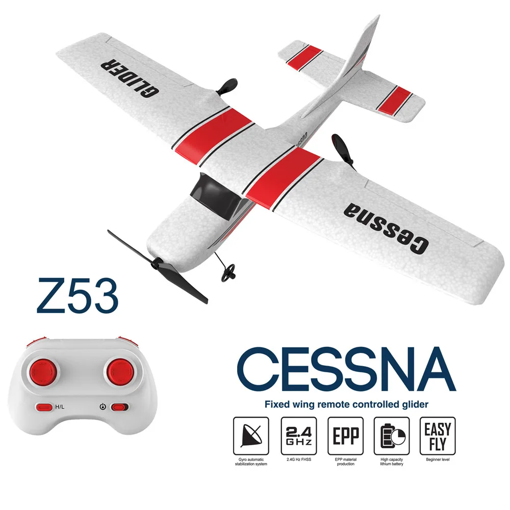RC самолет Z 53 пульт дистанционного управления планер EPP пена 2CH 2 4G игрушка на