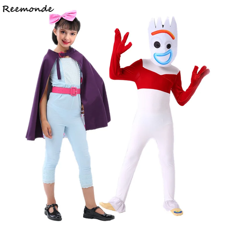 

Детская игрушка Bo плащ комбинезон косплей костюм Forky 3D принт Zentai боди униформа для девочек пастушья Хэллоуин Вечеринка