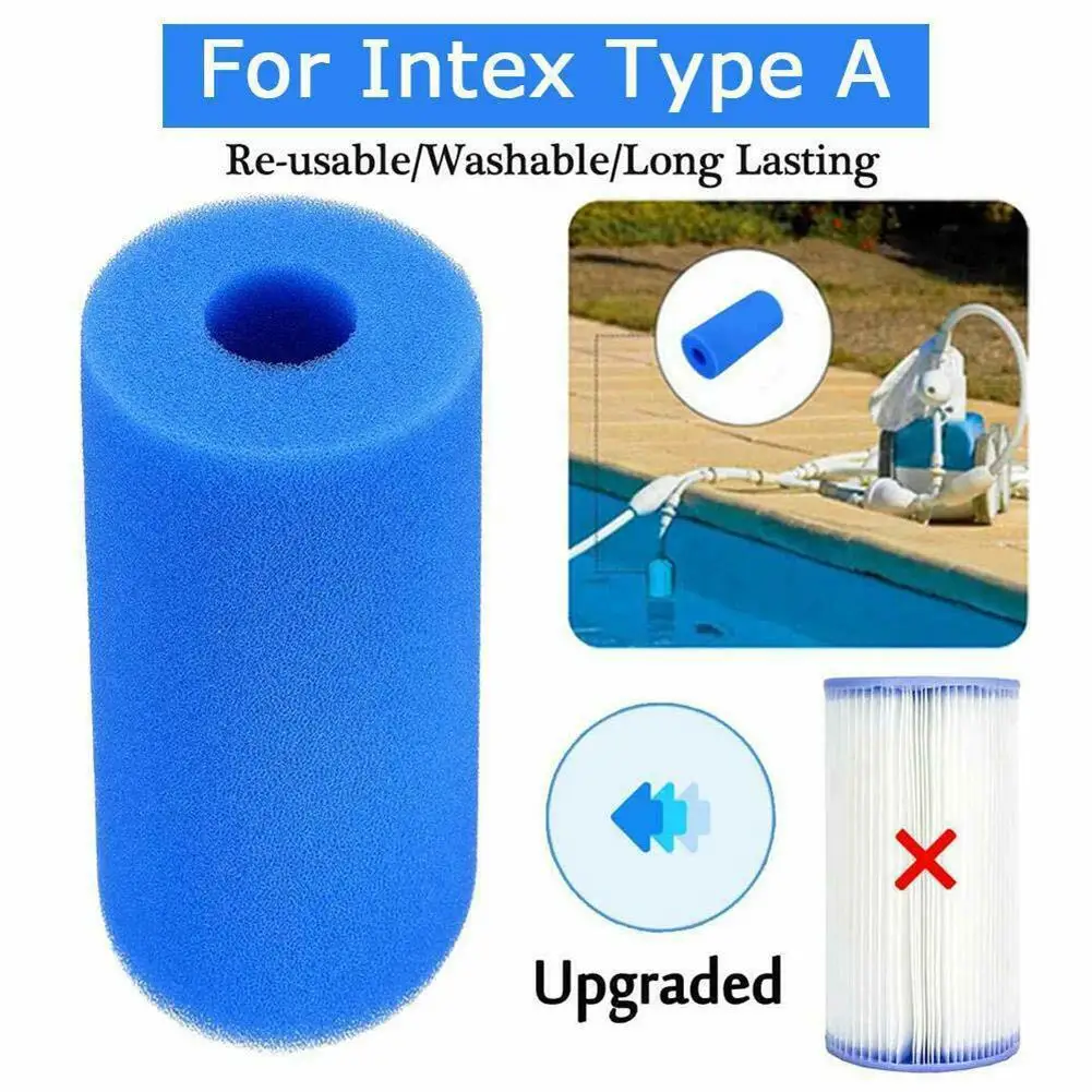 

Reusable Cylindrical Home Garden Swimming Pool Soft Filters Foam Sponge Cleanser Replacement