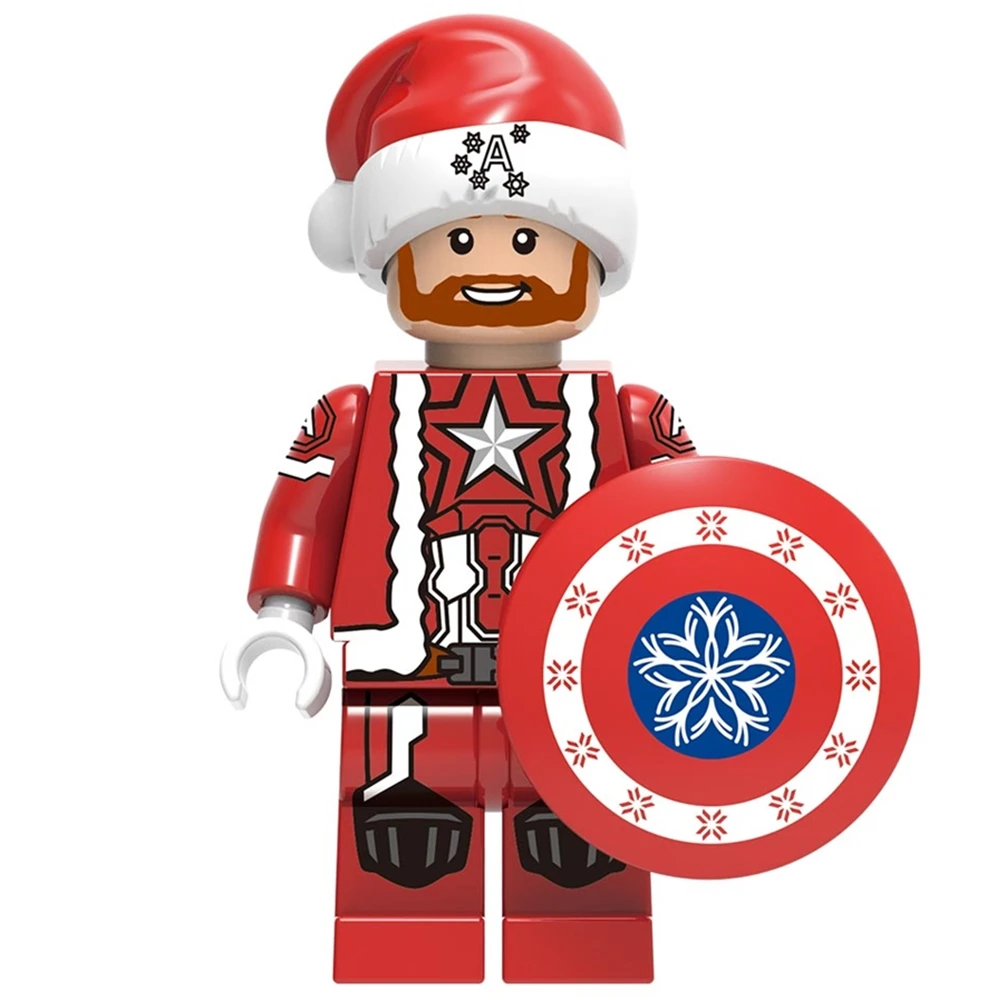 Рождество Капитан Америка Стив Роджерс Мини фигурки супер герои Тор сборка
