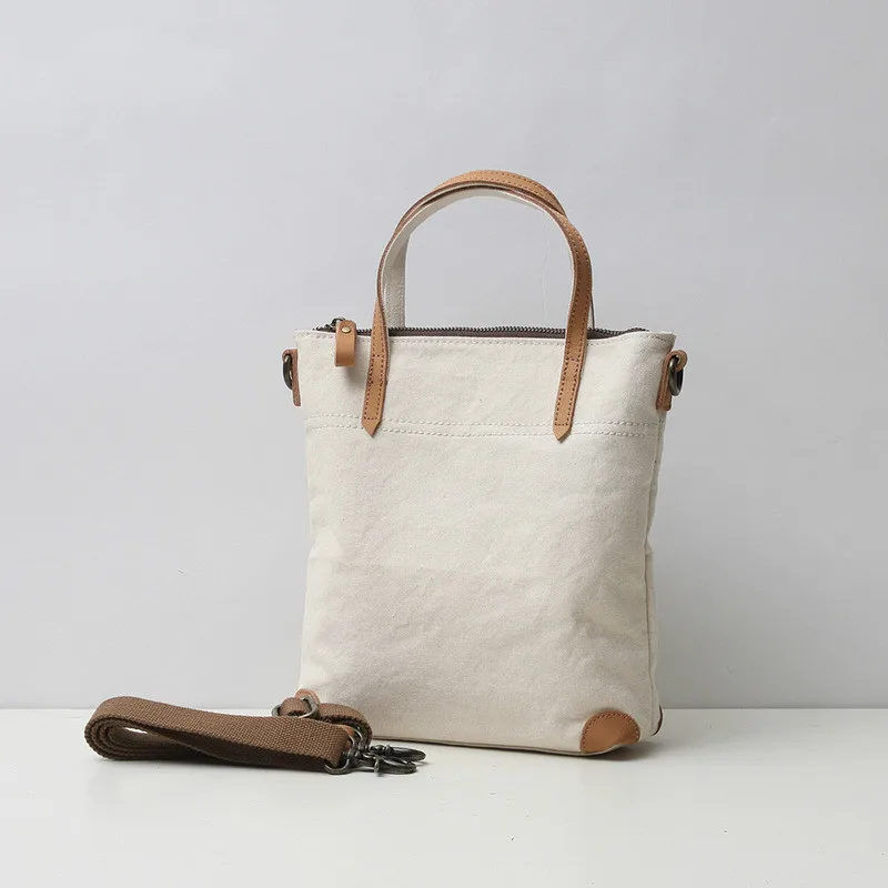 Женская Холщовая Сумка в Корейском стиле сумка через плечо Mori однотонная ручная