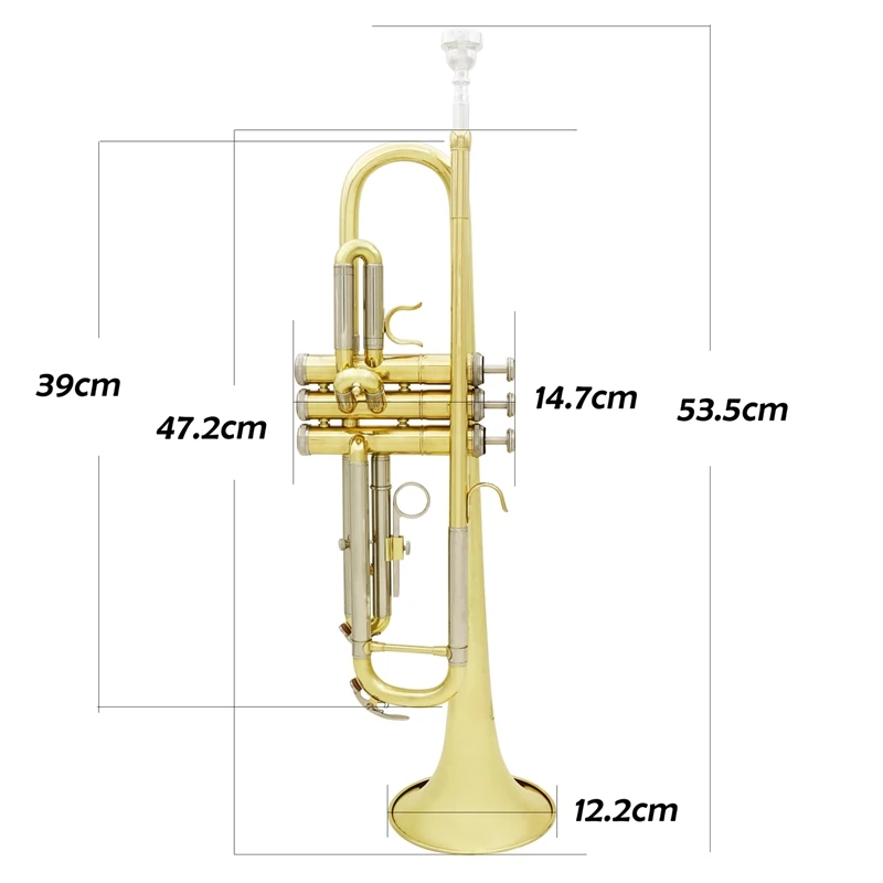 Slade Bb труба B плоская прочная Латунная Труба для начинающих музыкальный
