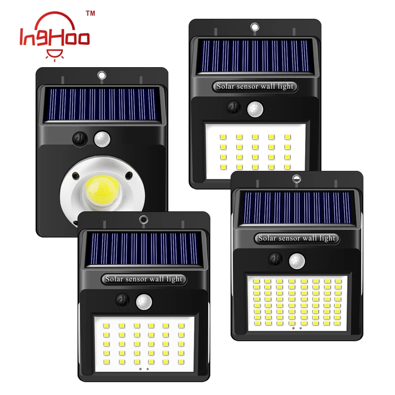 IngHoo 16COB/20/40/100LED солнечная лампа PIR Индукционная наружная настенная