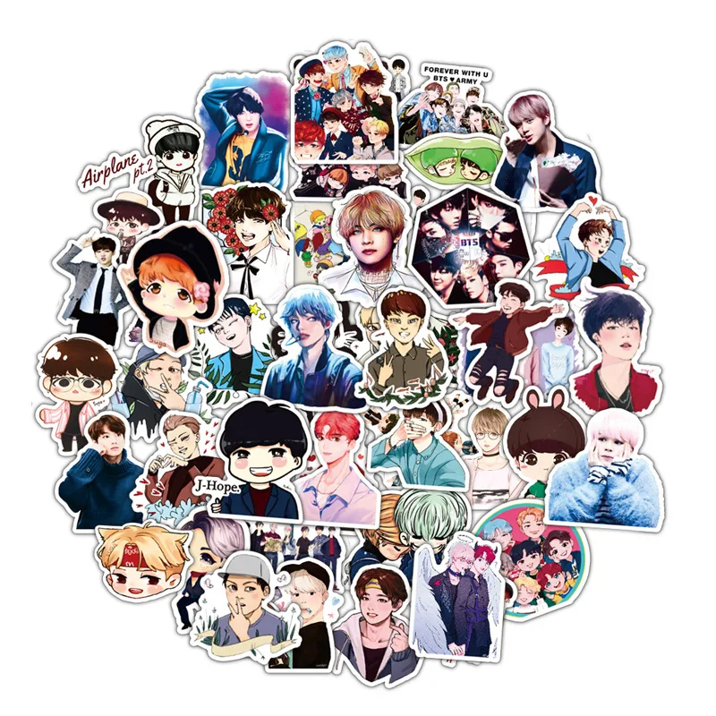 Kpop наклейки много стилей мультфильм прекрасный ПВХ naklejki водонепроницаемый