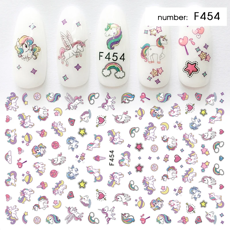 

1 Pieces 3D Nail Slider Sticker Summer Rainbow Feather Flamingo Decals Adhesive Manicure Tips Nail Art Decoration Sations