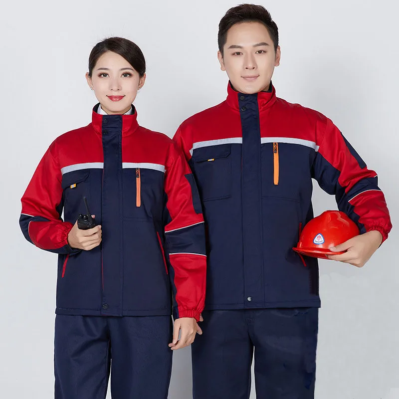 Зимние Бархатные Рабочая одежда Униформа для мужчин и женщин размера плюс