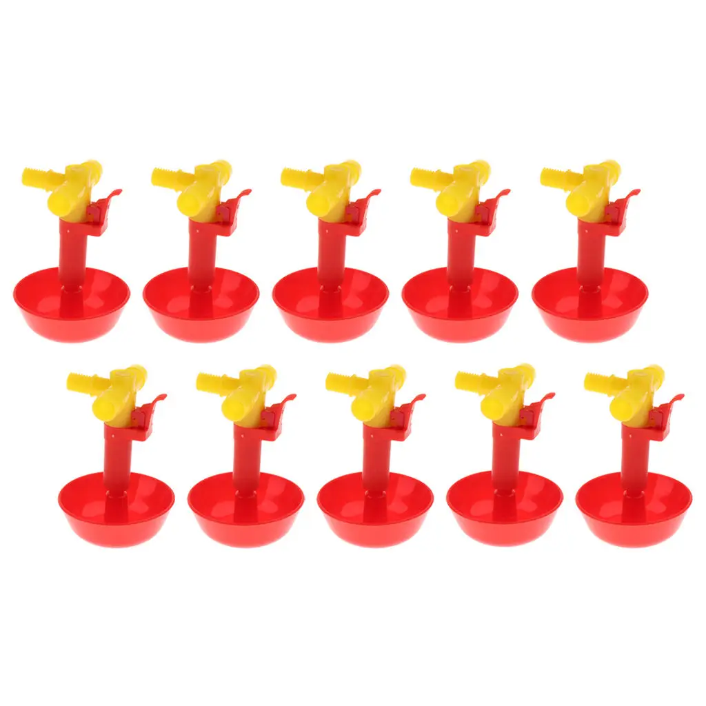 

10 Pack Poultry Water Drinking Cups / Chicken, Hen Duck - Automatic Drinker