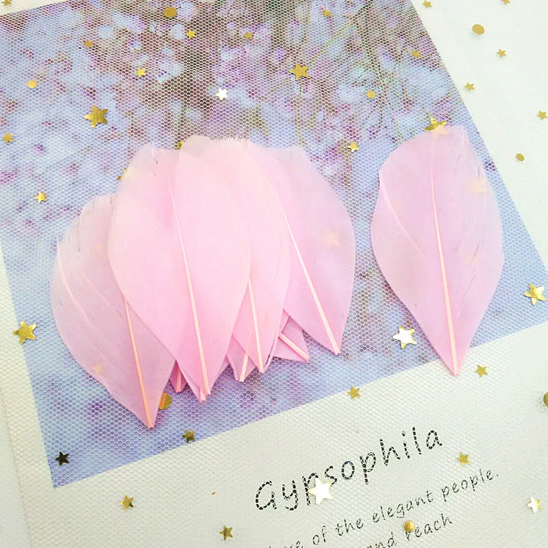 Натуральные гусиные перья 4 8 см разноцветные белые шлейф сделай сам ювелирные