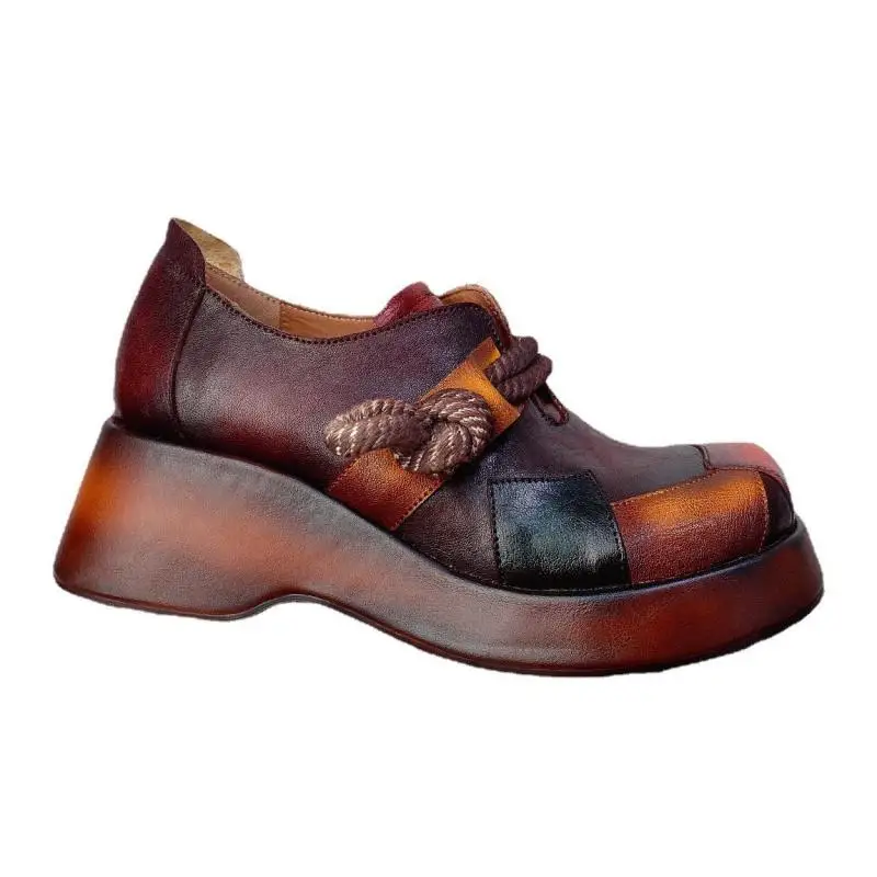 

YourSeason Ladies Pumps Genuine Leather 2022 Women Winter Spring Vintage Handmade Concise Comfortable Shoes Round Toe