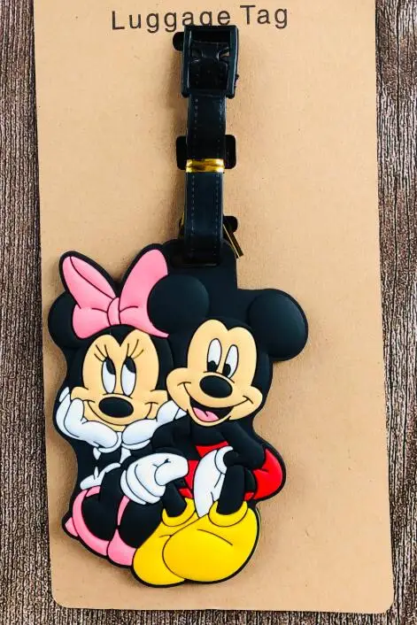 Новинка 1 шт. красивая бирка для багажа с изображением Минни и Микки Мауса ПВХ
