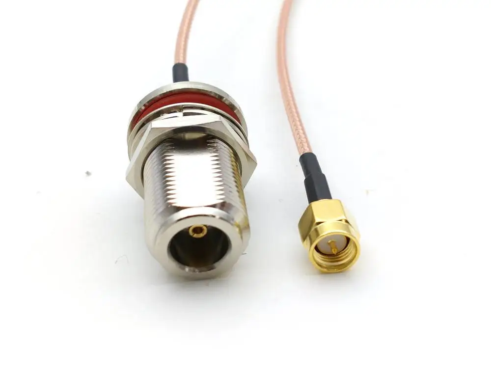 

brass N Female Plug Bulkhead to SMA Male RF Coax Pigtail RG316 Cable 30cm