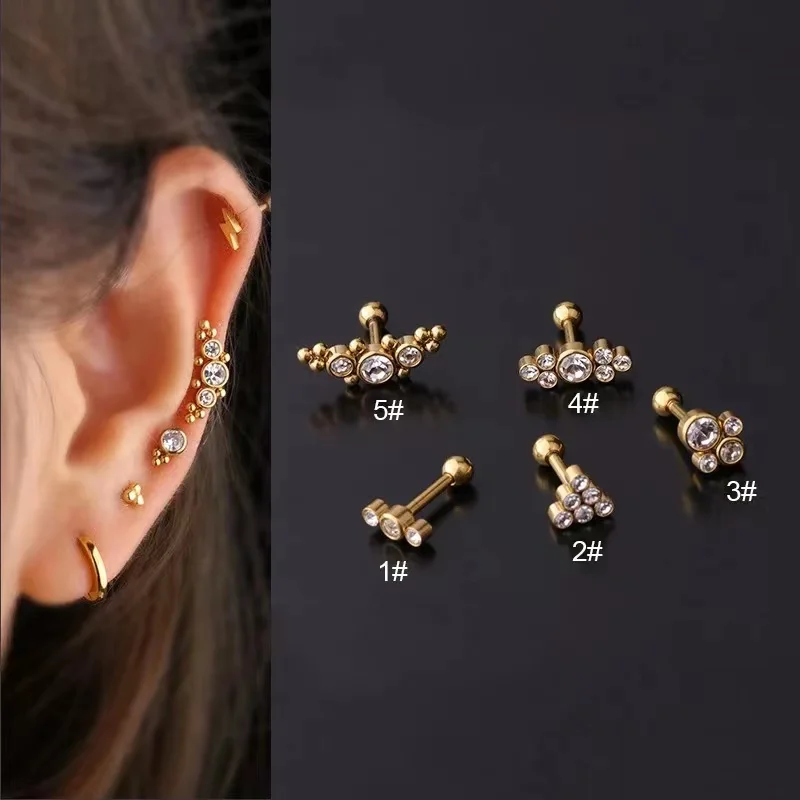

1PC New Cartilage Helix Tragus Ear Piercing Punk Rock Ear Nail Piercing Ear Stud Earrings Piercing Body Jewelry