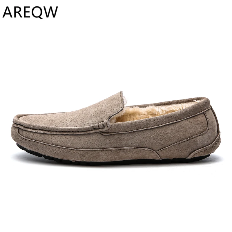 Высококачественная Мужская обувь из вельветовой кожи сезон осень-зима Мягкие