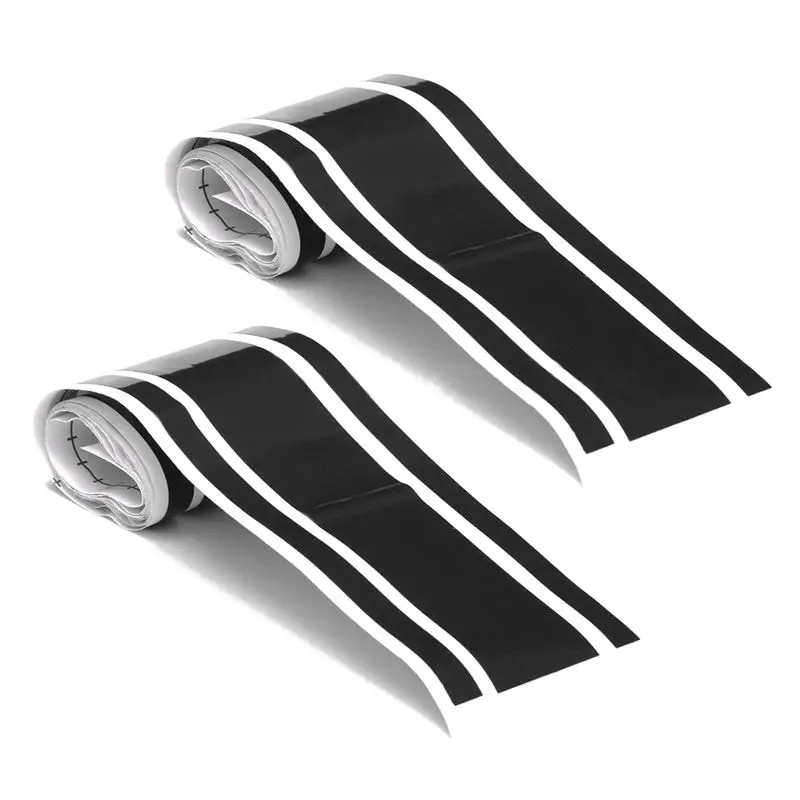 

2pcs 72 inch x3 inch DIY Black Car Body Vinyl Racing Stripe Pinstripe Decal Stickers New