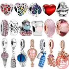 Женский браслет из серебра 925 пробы с бусинами из муранского стекла