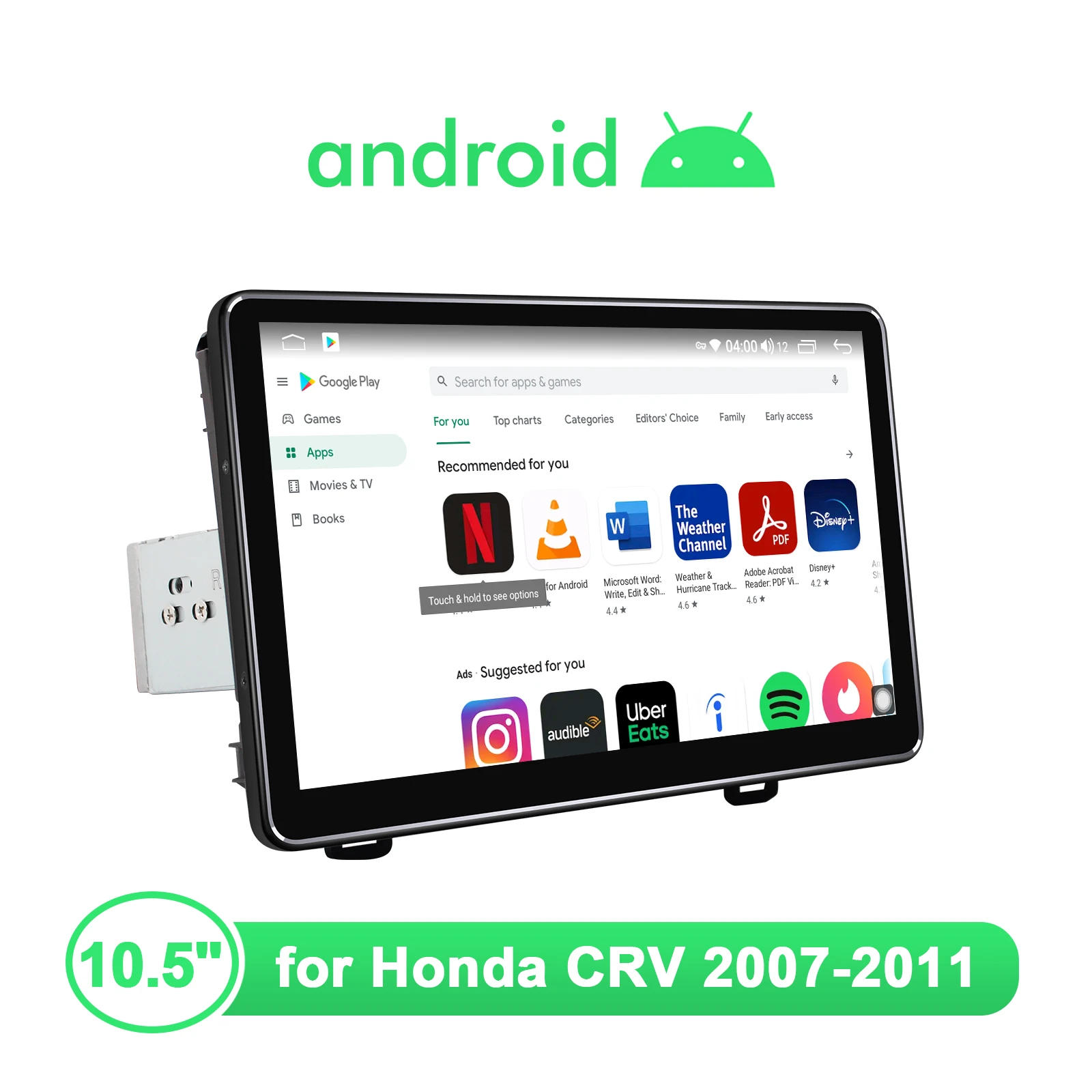 저렴한 안드로이드 10 헤드 유닛 자동차 라디오 스테레오 멀티미디어 플레이어 혼다 CR-V CRV 10.5 2007 2011