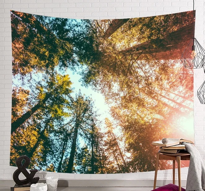 Модный декор для комнаты гобелен с изображением ночного огня жука разноцветные