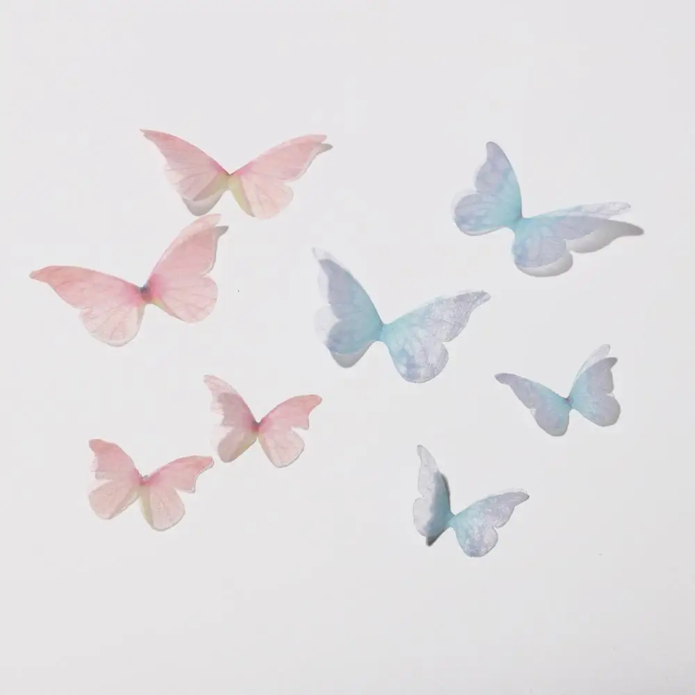 Разноцветные бабочки из пряжи 10 шт./лот подвески в виде крыльев для поделок