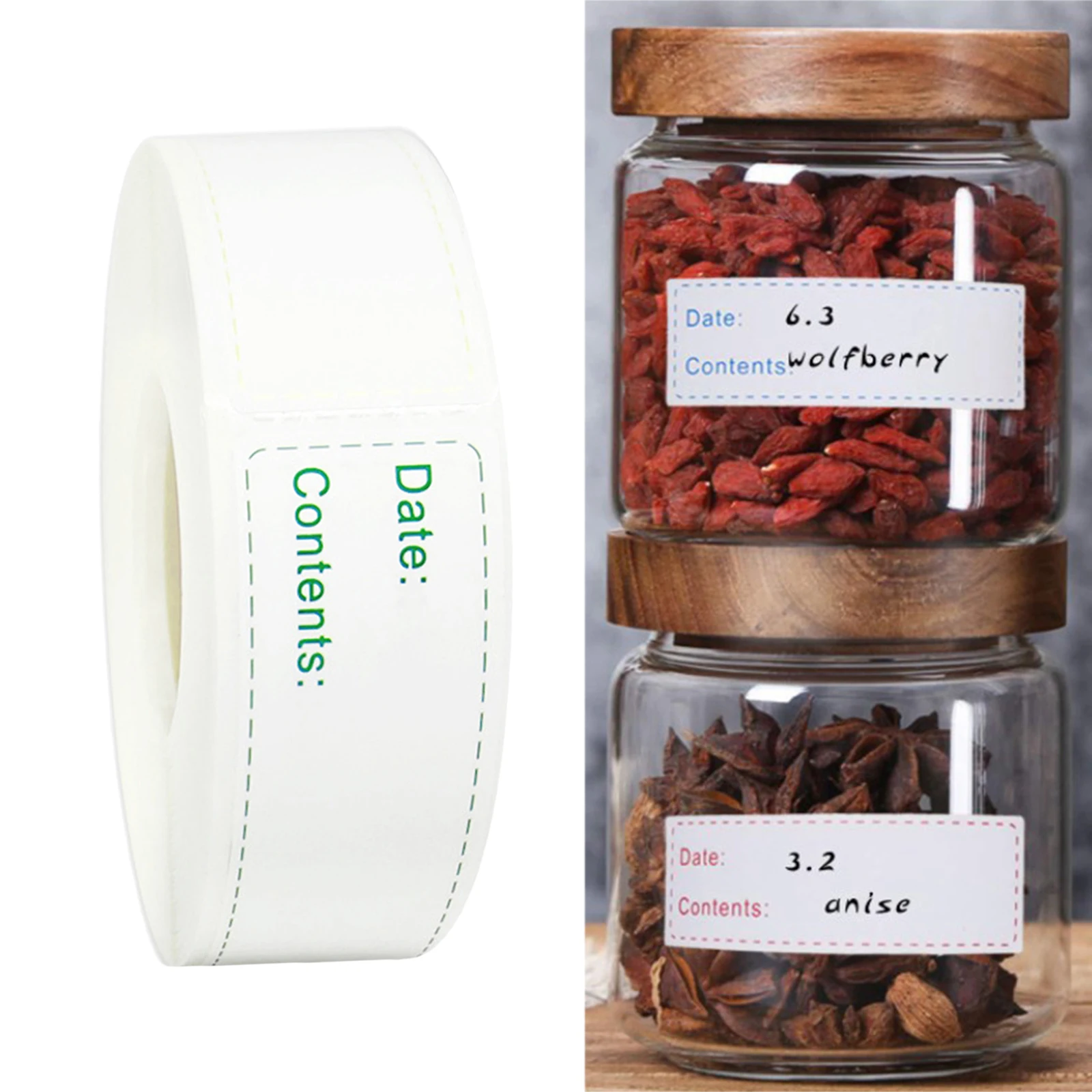 

150/600pcs Freezer Labels Easy Peel Off Frozen Food Storage Labels, Removable Fridge 1x3 inch Self-adhesive Food Label Stickers