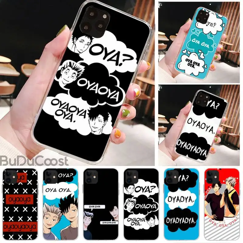 oya oya oya haikyuu phone case for iphone 8 7 6 6s plus x 5s se 2020 xr 11 pro xs max 12 12mini free global shipping