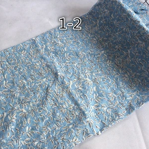 1-2 Тонкая летняя рубашка, материал: Цветочный лен, хлопок, креп, ткань 100*145 см - Цвет: 1-2
