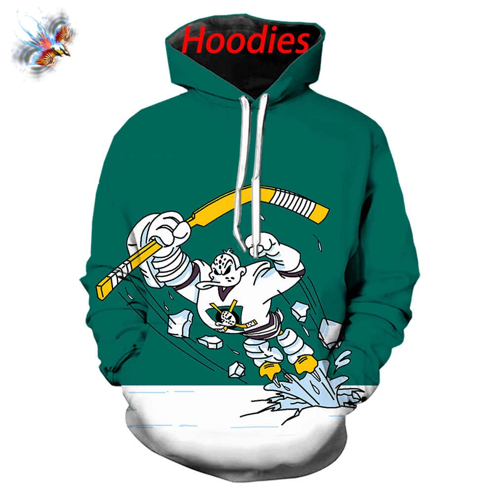 

Fashion Clothing Anaheim Hoodie Men and Women 3D Printing Ice Hockey Duck Children's Hoodie Casual Harajuku Style Top Hoodie