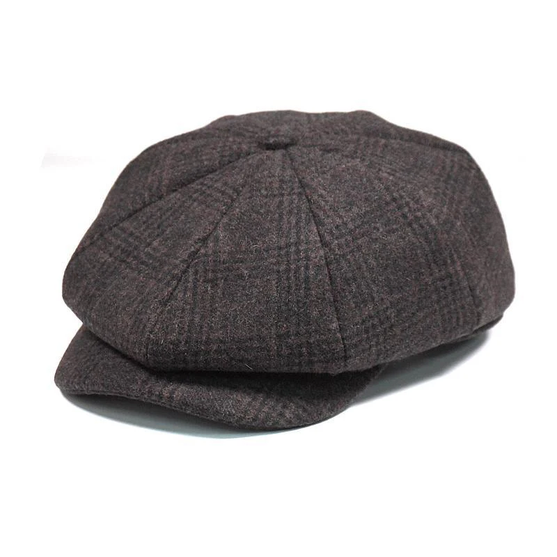 2 Sizes Tommy Shelby Men Berets Hat Autumn New Vintage Herringbone Octagon Cap Women Casual Pumpkin Hat Gatsby Flat Hat  BLM91