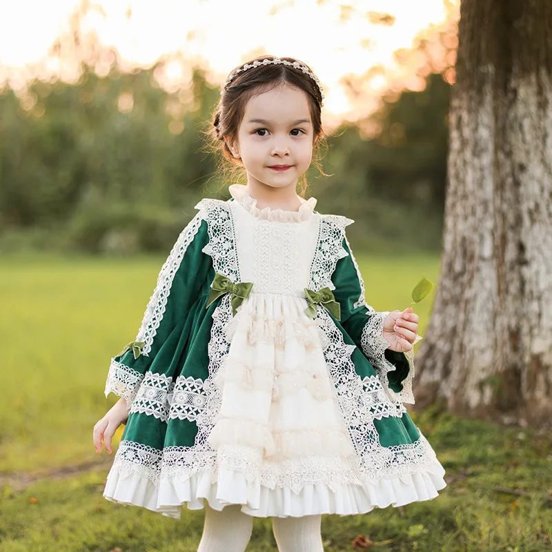 

Children's spring and summer new Lolita Lolita dress girls Spanish princess dress baby foreign skirt