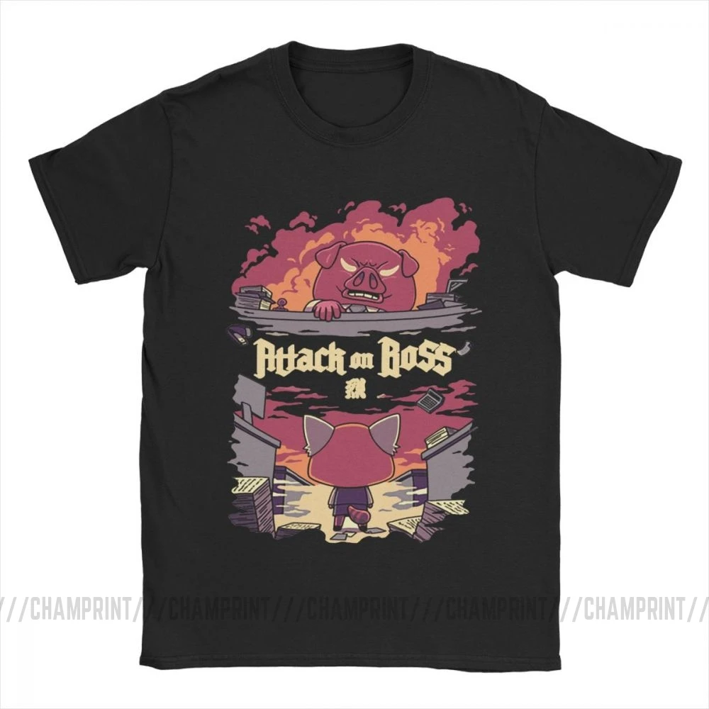Агрессивные футболки Aggretsuko для атаки розцуко мужские хлопковые смешные одежда с