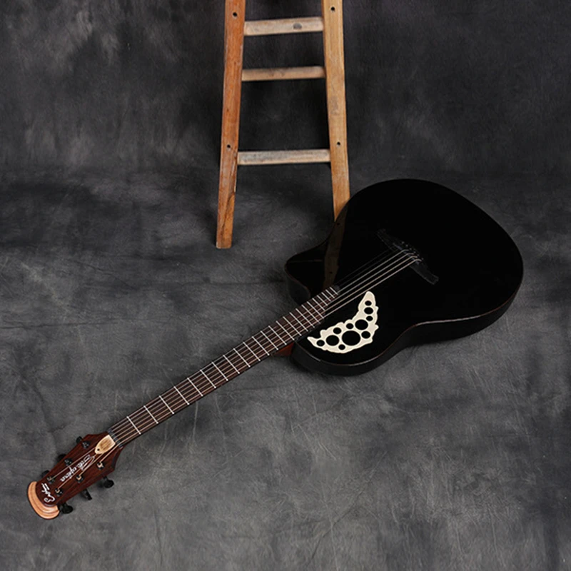 41 дюйм гитара из углеродного волокна 6 струнная электрическая Picea Asperata твердая с