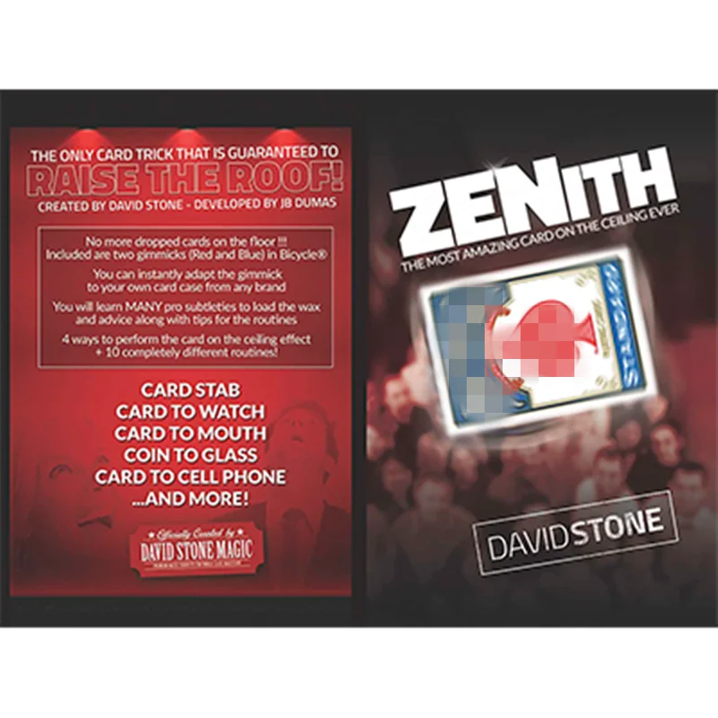 

Zenith от Дэвида Стоун (DVD и Gimmicks), волшебные фокусы с карточками, реквизит для крупного плана искусств, волшебные деки для оформления искусств