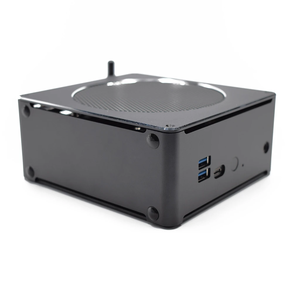 HYSTOU S200 Мини ПК i7 8750H 8 Gen Barebone четырехъядерный процессор Win10 DDR4 Intel UHD графика 630 4,1 ГГц безвентиляторный Миниатюрный Настольный ПК