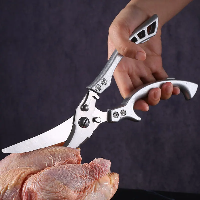 

Powerful Chicken Bone Scissors Chicken Duck Fish Cutter Shears 4cr13 Stainless Steel Scissors Scale Clean Cooking Scissors Knife