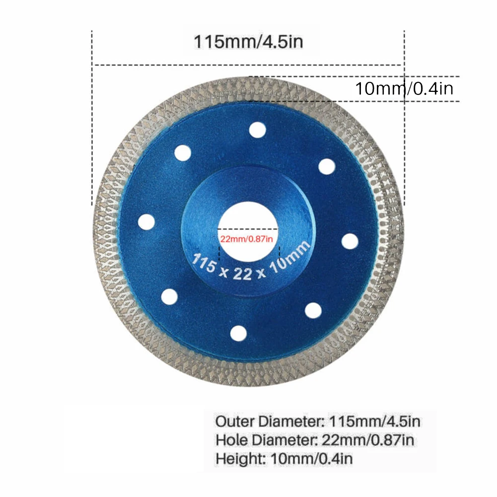 

4.5Inch Diamond Blade Turbo Granite Tile Stone 3000-11000 Rpm Replaces