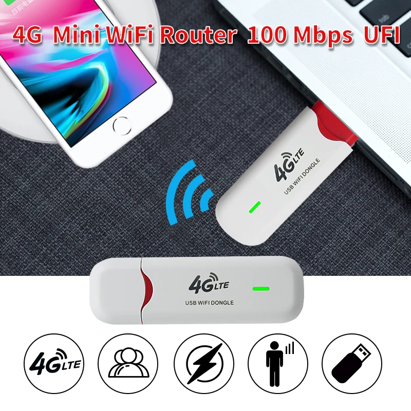 TOLKIEN 4G WiFi роутер 150 Мбит/с USB модем беспроводной широкополосный мобильный Hotspot LTE