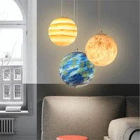 decorative chandelier resin moon light sun universe planet chandelier for bedroom living room decorative lighting