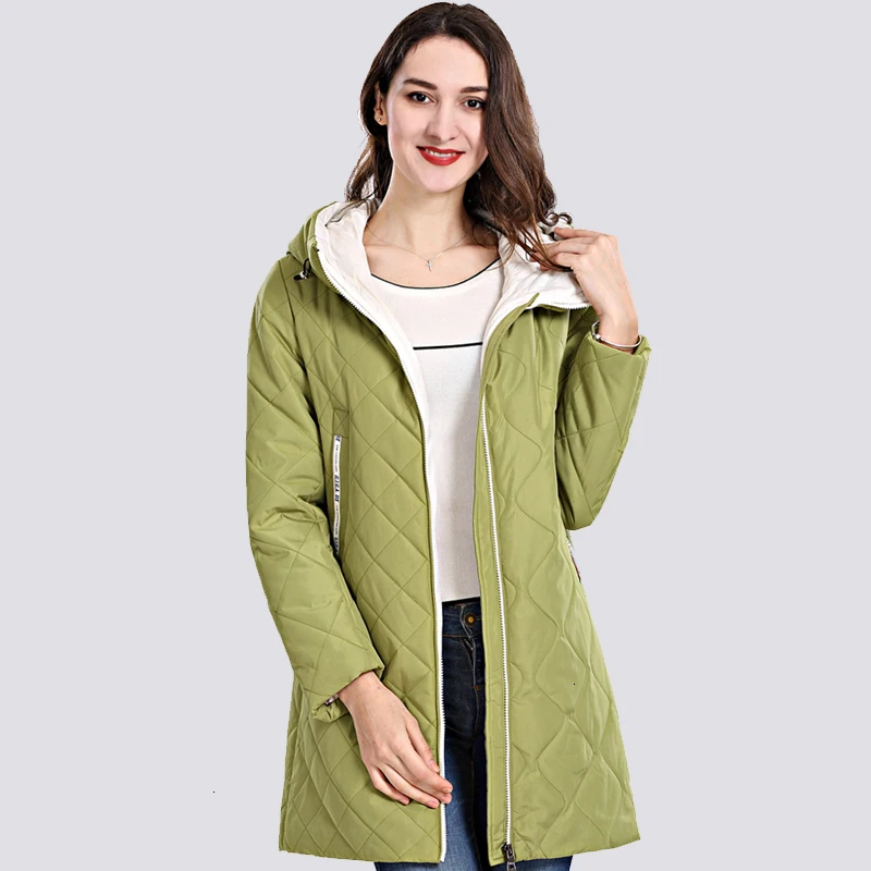 2019 Spring Autum Women's Parka Coat Thin Women Jackets Long Plus Size Hooded High Quality Warm Cotton Coats New Outwear |