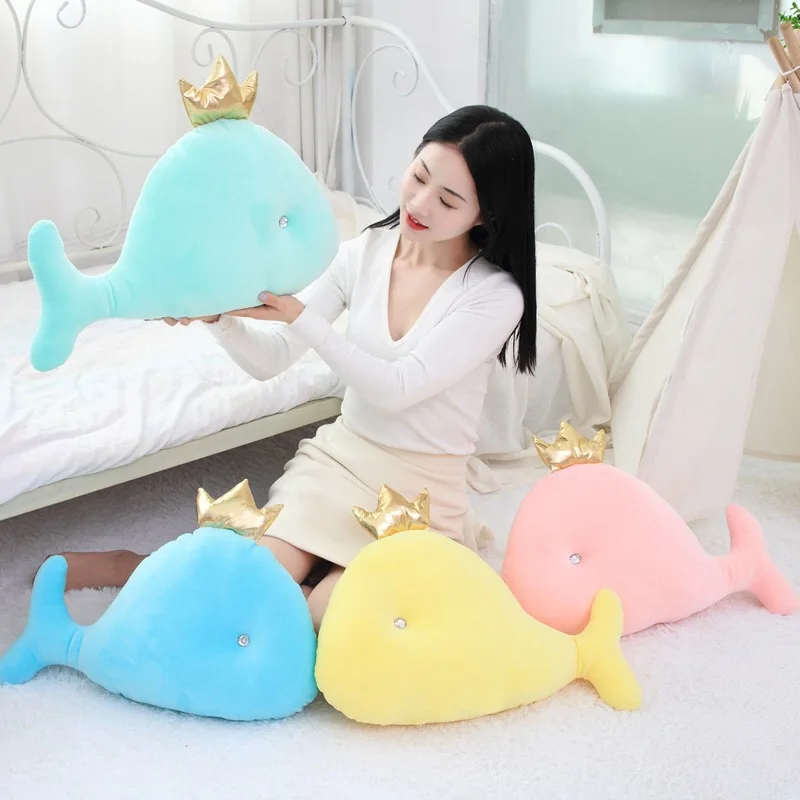 Розовый/синий/желтый цвет КИТ плюшевая подушка мягкий мультфильм животное