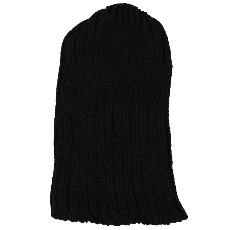 Мужская шерстяная теплая Лыжная шапка зимой (черная) | Аксессуары для одежды