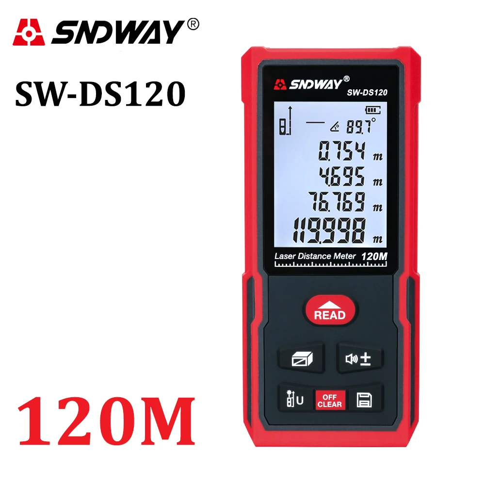 Лазерный дальномер SNDWAY цифровой 100 м 70 50 Trena Lazer рулетка измерительный